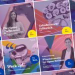 Bildkacheln geben einen Überblick über die Veranstaltungen während der Female Entreprerneurship Week