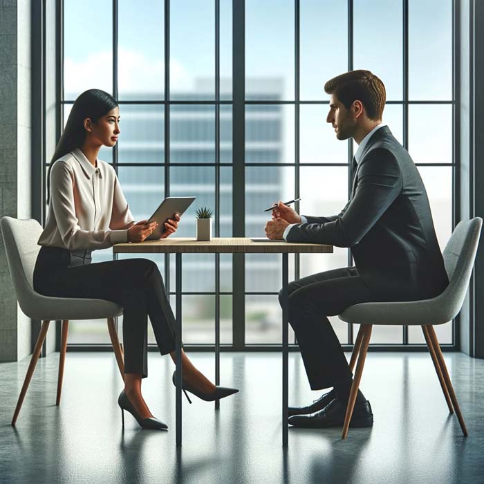 Interview mit potenziellen Kunden