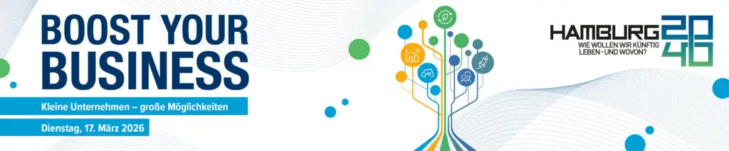 The campaign motif and event announcement for Boost Your Business from the Chamber of Commerce