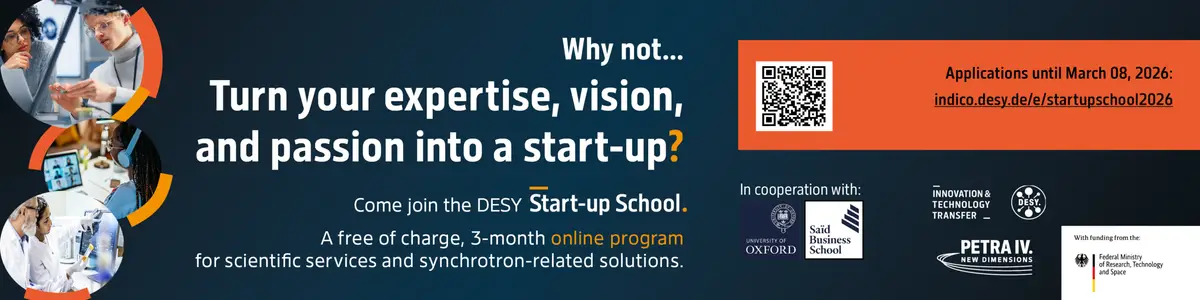 Header für die Start-up School vom DESY